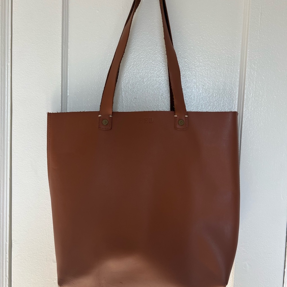 Brown Leather Tote Bag